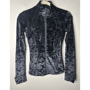 Lululemon Crushed Velvet Define Jacket Black Size 2